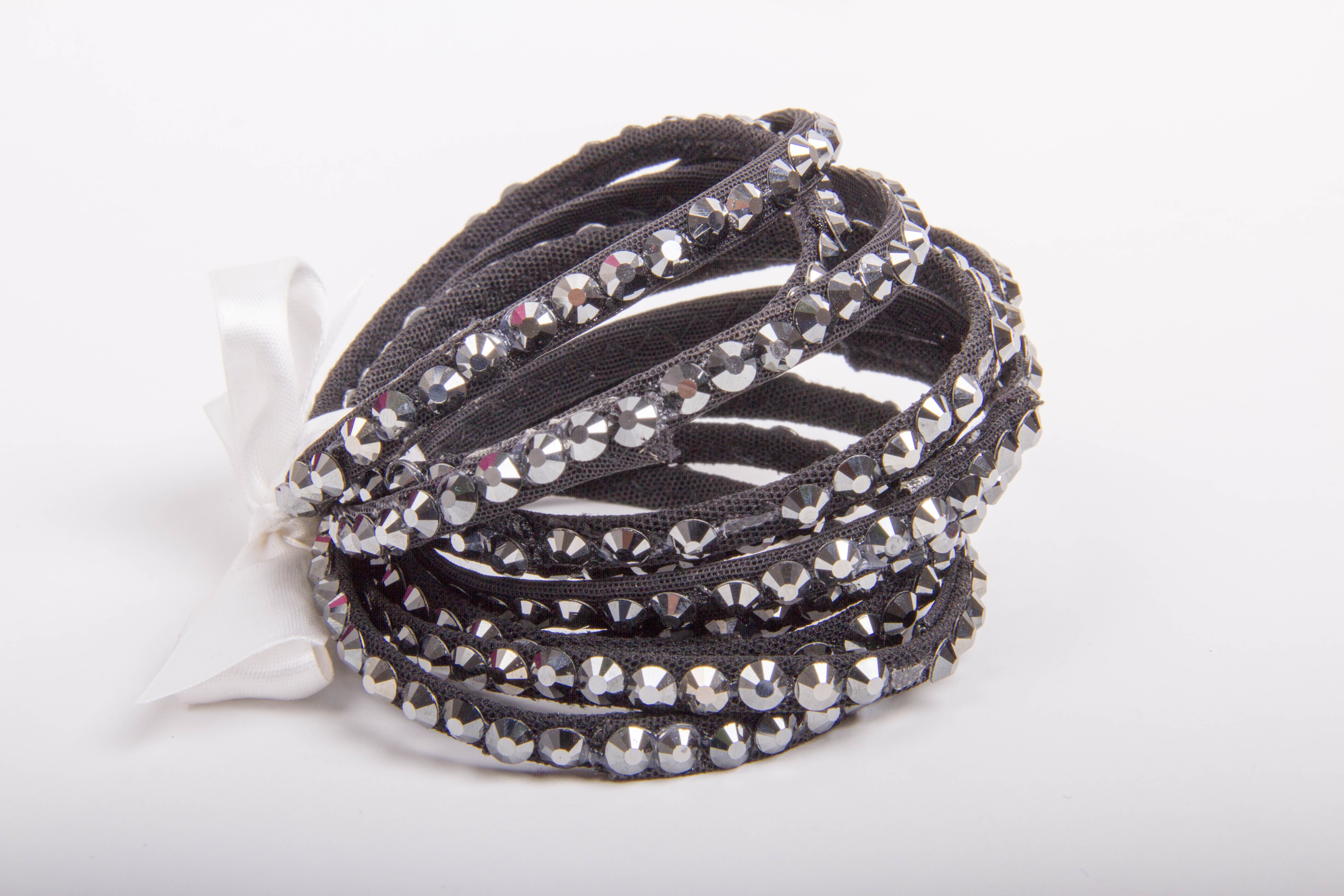 Bratari cu cristale Swarovski - Jet Hematite