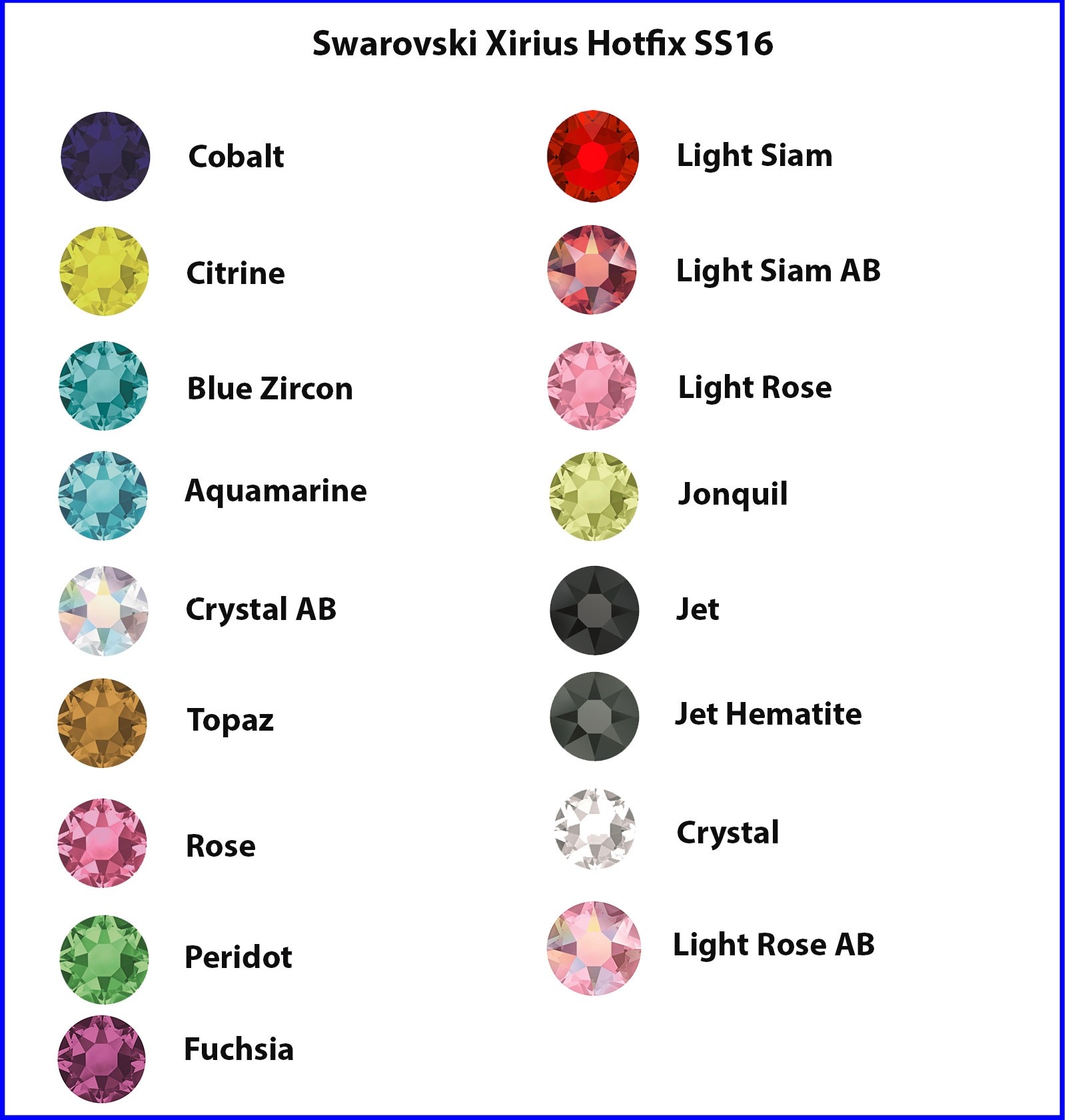 Swarovski Xirius Hotfix SS16 