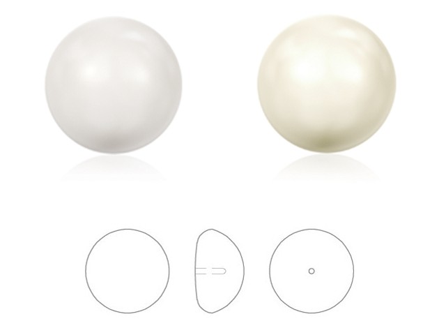 Swarovski perle flatback 6mm