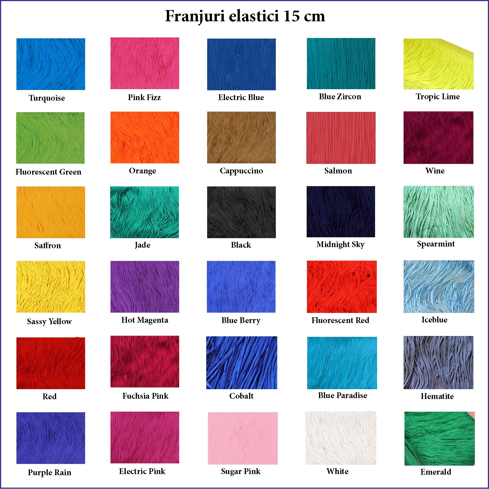 Franjuri elastici 15 cm Chrisanne