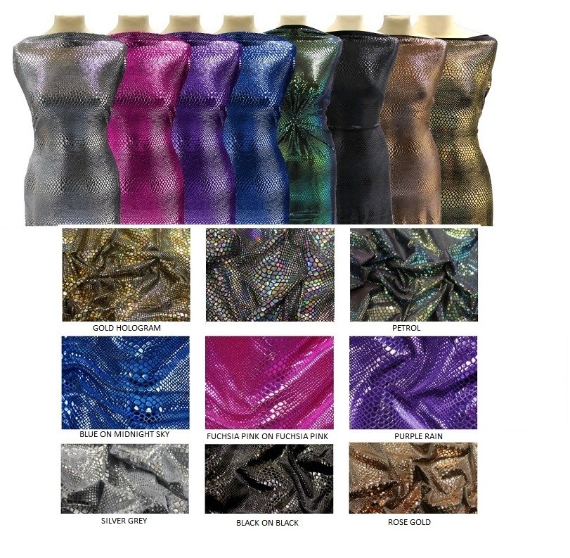 Lycra/Catifea metalic Phyton Collection