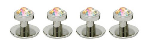 Butoni camasa cristal AB-argintiu