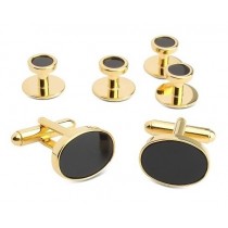 Set butoni negru/auriu