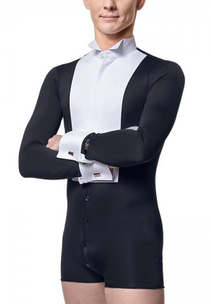 Camasa RS Neagra Guler Incorporat - Stretch/Body