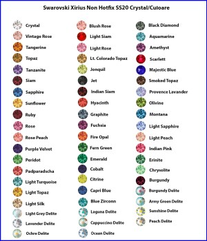 Swarovski Xirius Non Hotfix SS20 Crystal/Culoare 
