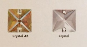 Swarovski de cusut patrat 22mm