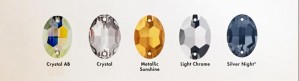 Swarovski de cusut oval 24mm