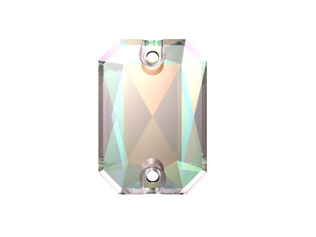 Swarovski de cusut dreptunghi taiat Crystal AB 28mm