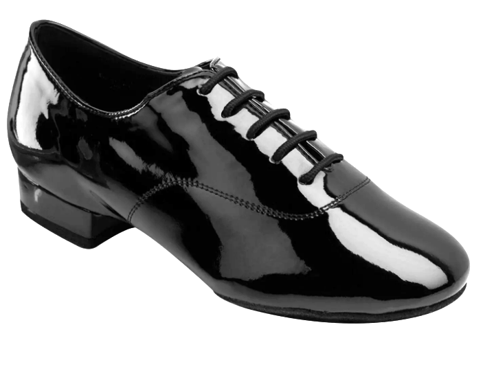 7500 Supadance Baieti Piele Lacuita Neagra - talpa in doua