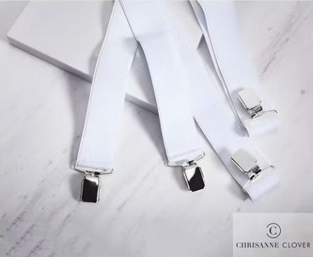 Designer braces clip end white 