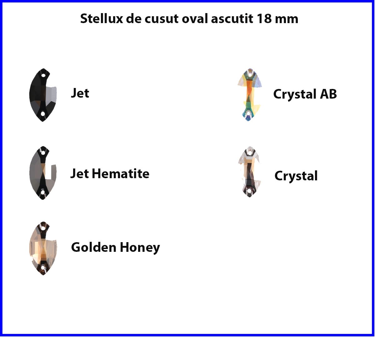 Stellux de cusut Oval Ascutit 18mm