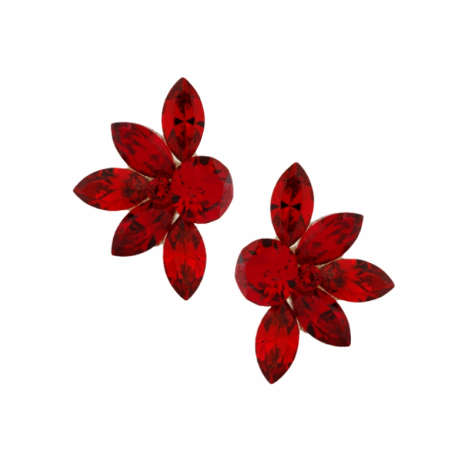 Cercei Swarovski Mini Lotus Scarlet