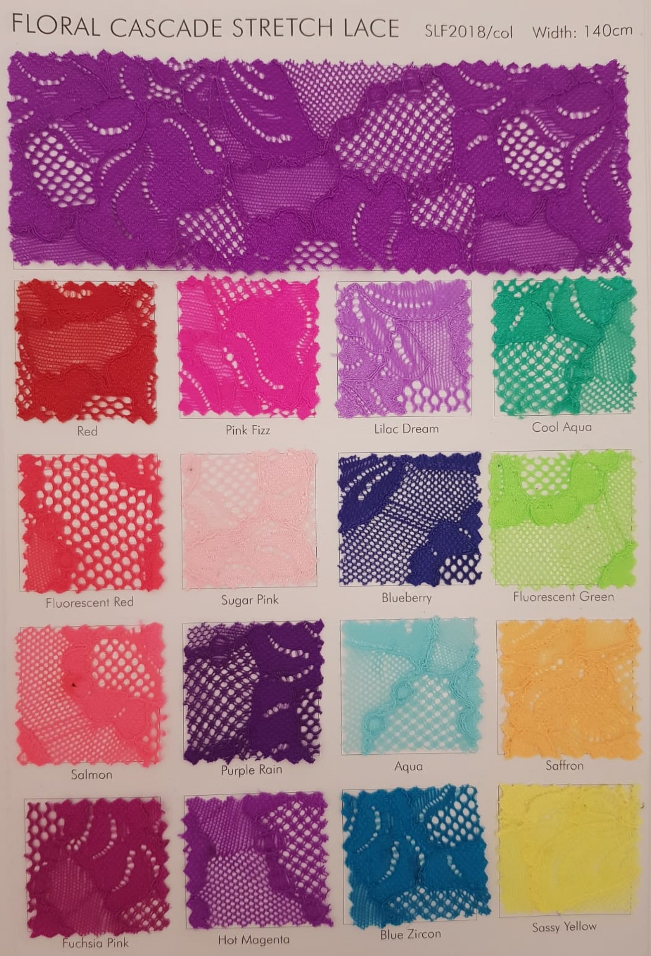 Dantela elastica floral cascade Chrisanne