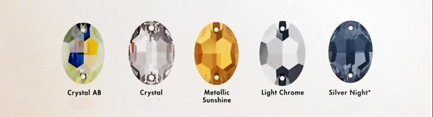 Swarovski de cusut oval 16mm