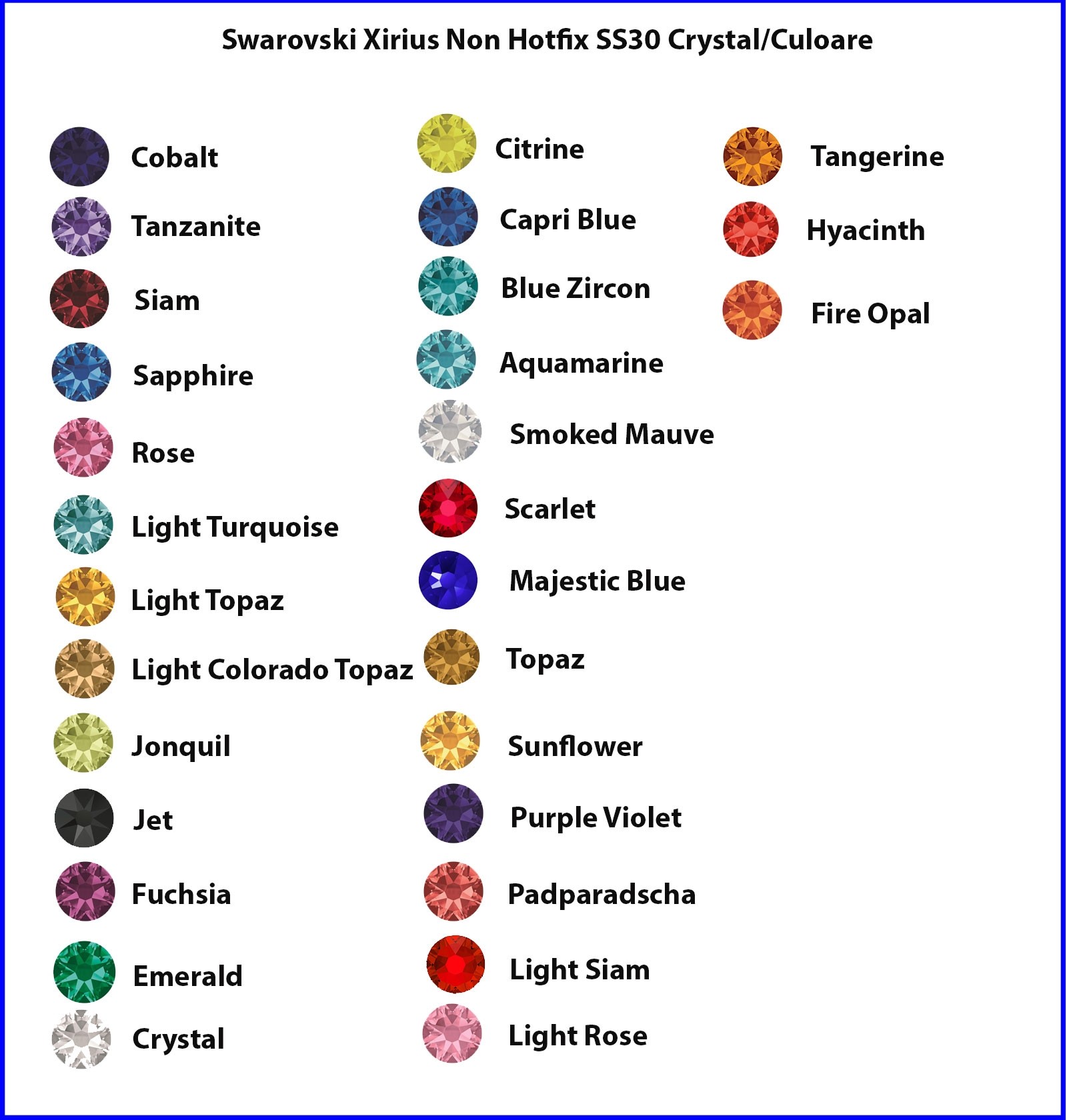 Swarovski Xirius Non Hotfix SS30 Crystal/Culoare 