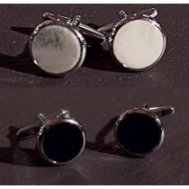 Cufflinks pair gold shell 