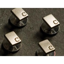 Dress studs x 4 with logo - Silver 