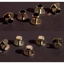 Dress studs x 5 silver white 