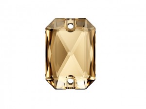Swarovski de cusut dreptunghi taiat Golden Shadow 28mm