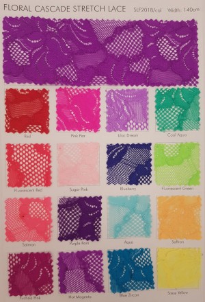 Dantela elastica floral cascade Chrisanne